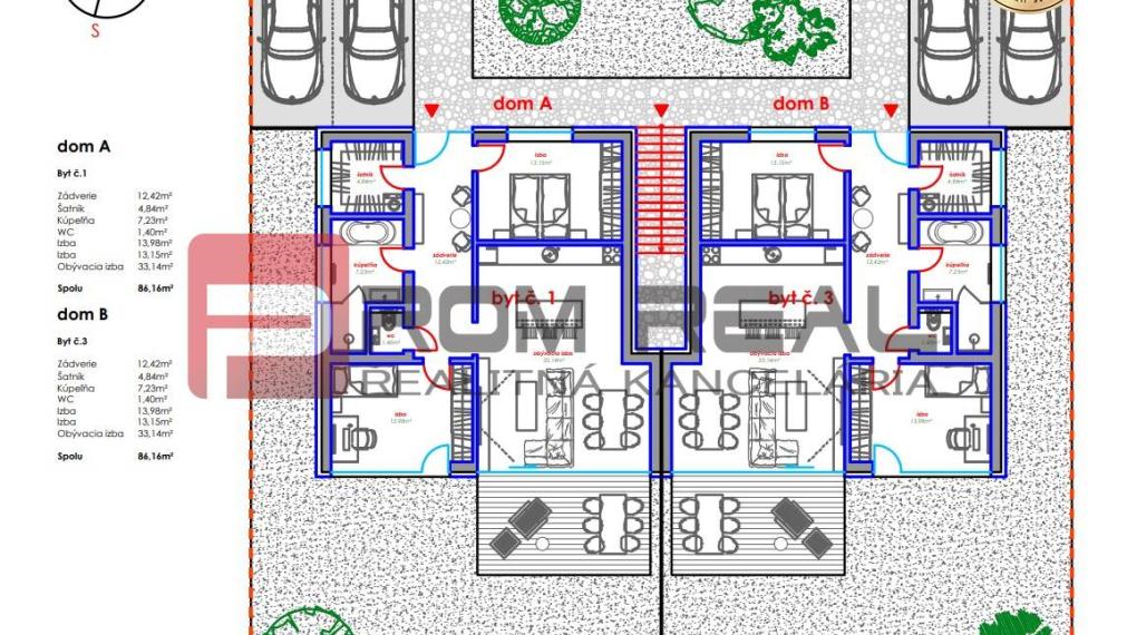 Len 4 byty v jedinečnom komornom modernom projekte Záhradná v DNV!