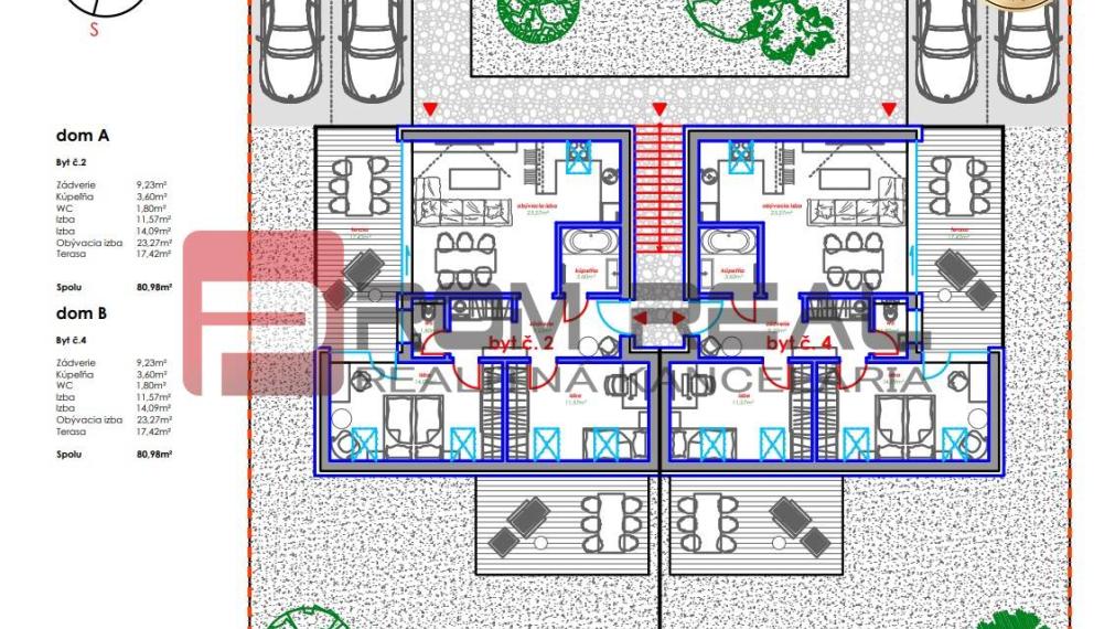 Len 4 byty v jedinečnom komornom modernom projekte Záhradná v DNV!
