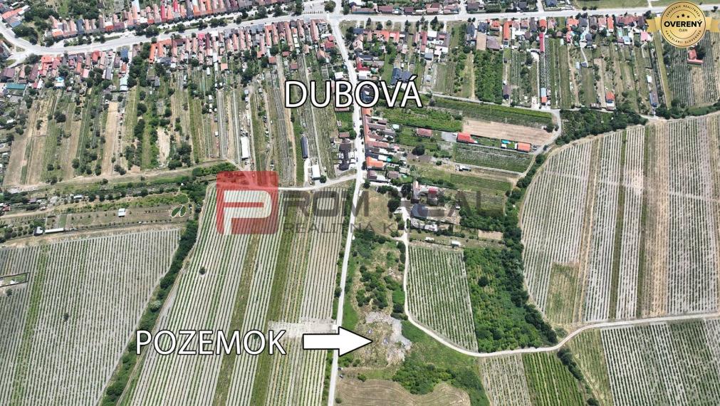 Na PREDAJ pozemok vhodný na investíciu v obci Dubová okres Pezinok