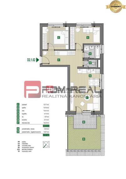 PREDAJ 3i byt, 86 m2, Prémiová novost. Zelené Nivy, Pezinok