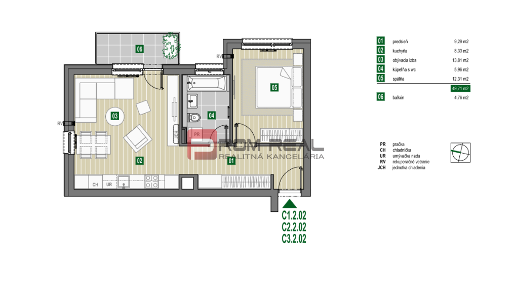 PREDAJ 2i byt, 56 m2, Prémiová novost. Zelené Nivy, Pezinok