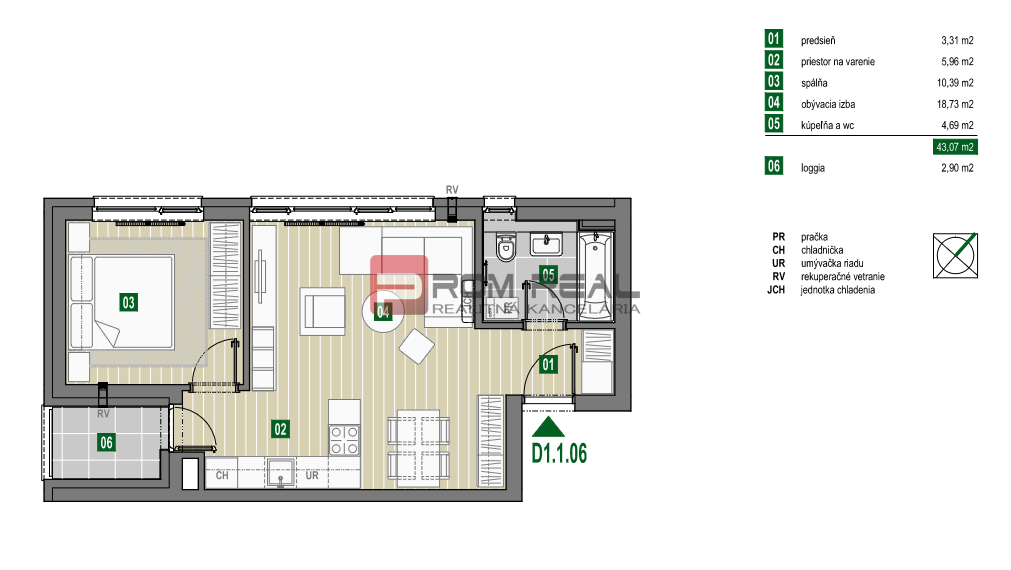 PREDAJ 2i byt, 49 m2, Prémiová novost. Zelené Nivy, Pezinok