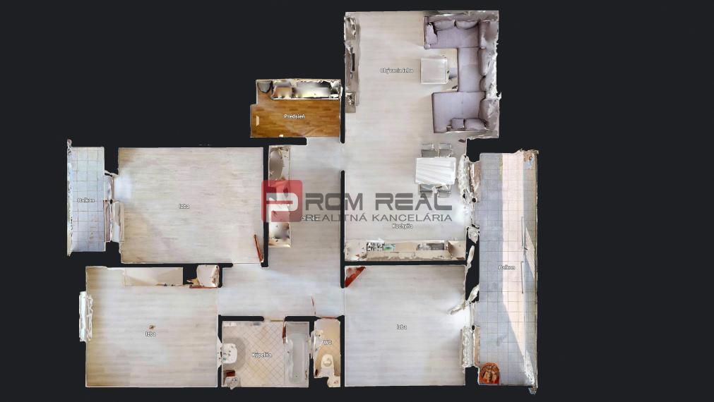 PREDAJ 4 izbový byt 2 balkóny