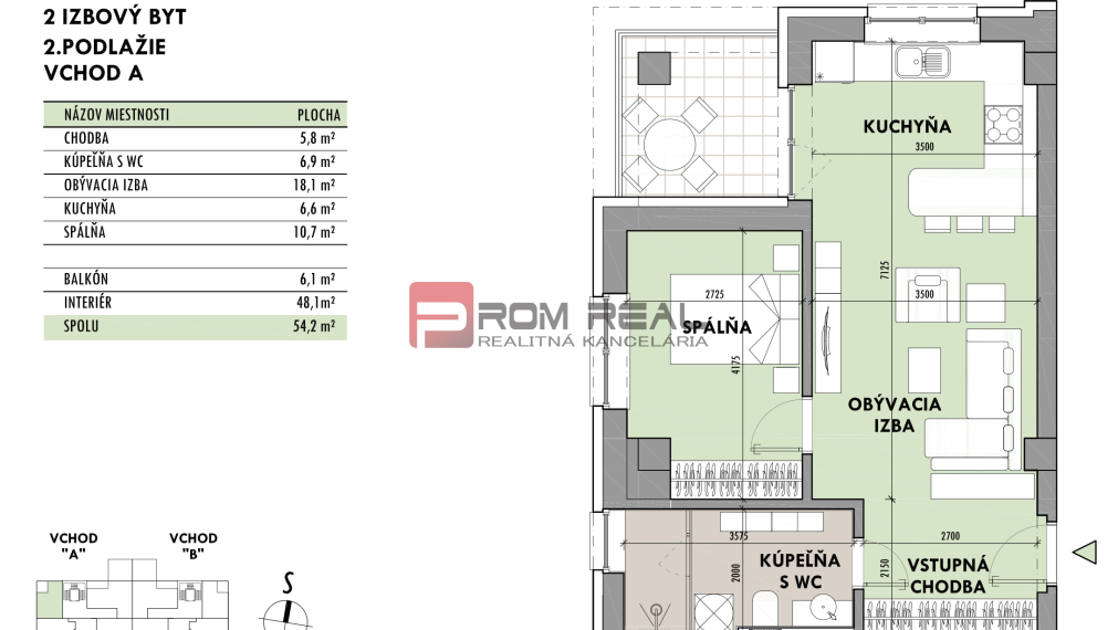 Predaj 2-izbový byt od 141 999 € v projekte Rezidencia Potôčik