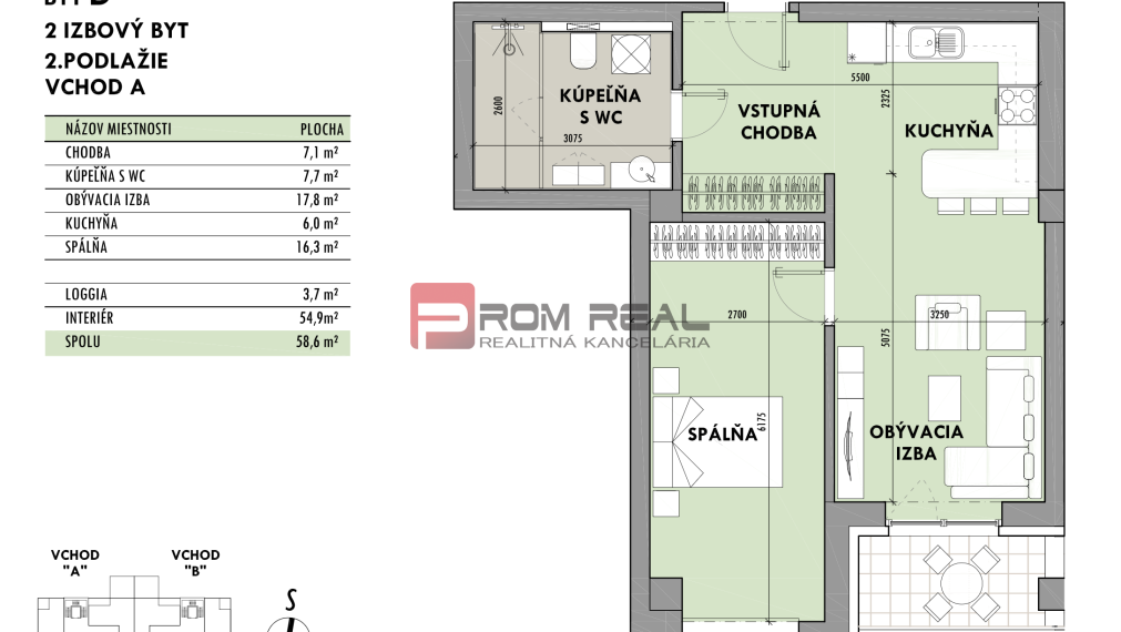 Predaj 2-izbový byt od 154 999 € v projekte Rezidencia Potôčik