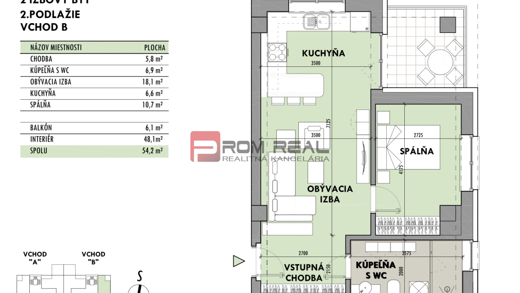 Predaj 2-izbový byt od 141 999 € v projekte Rezidencia Potôčik