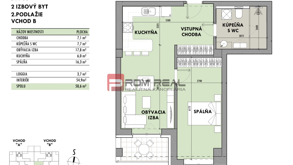 Predaj 2-izbový byt od 154 999 € v projekte Rezidencia Potôčik