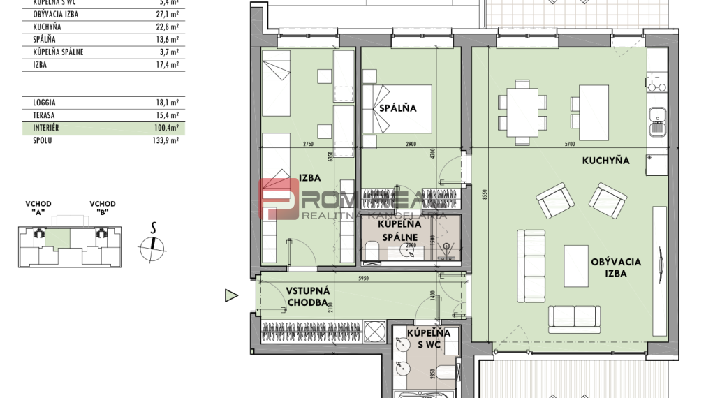 Predaj 3-izbový byt od 263 999 € v projekte Rezidencia Potôčik