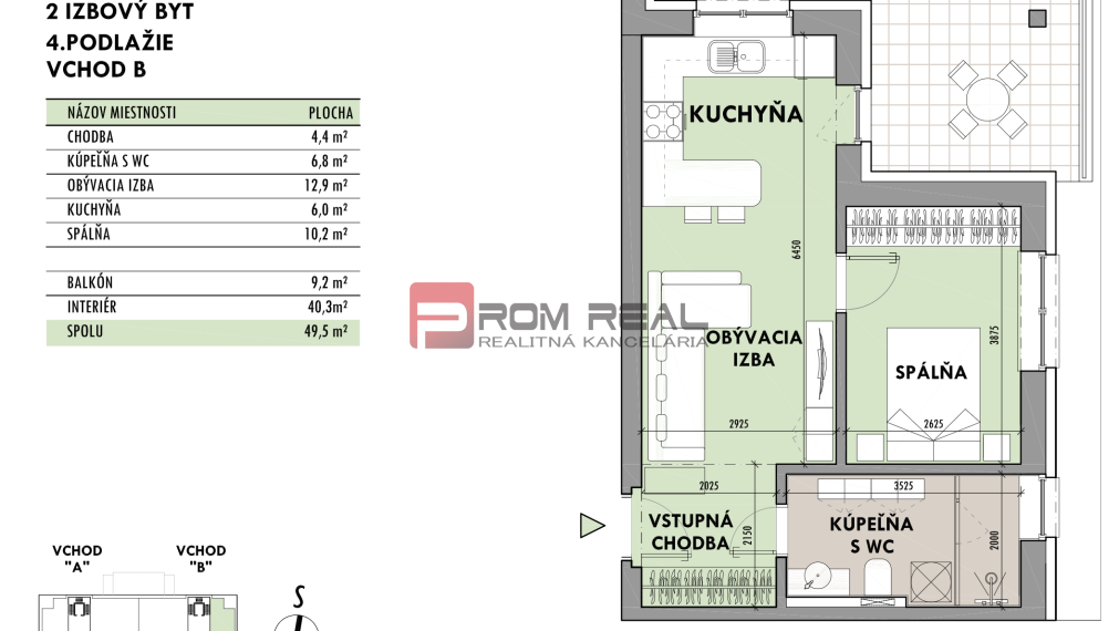 Predaj 2-izbový byt od 138 999 € v projekte Rezidencia Potôčik