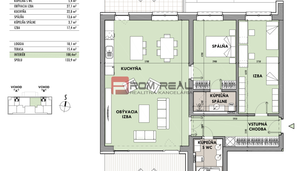 Predaj 3-izbový byt od 263 999 € v projekte Rezidencia Potôčik