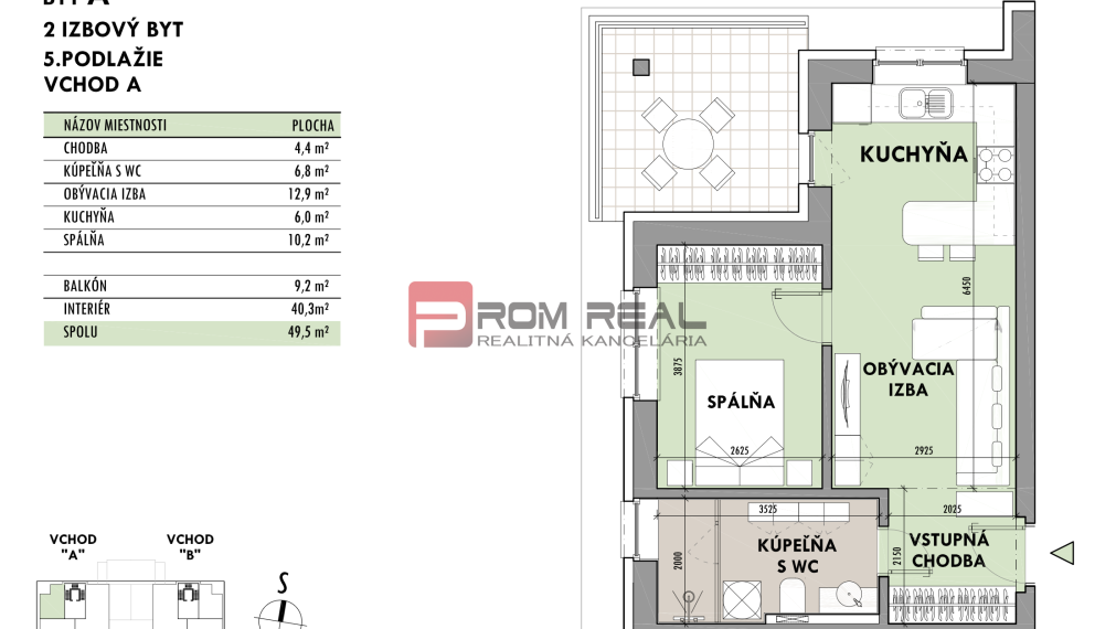 Predaj 2-izbový byt od 140 999 € v projekte Rezidencia Potôčik