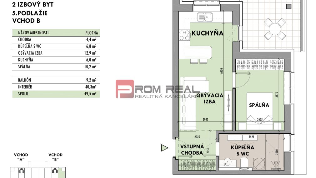 Predaj 2-izbový byt od 140 999 € v projekte Rezidencia Potôčik