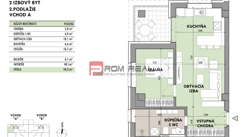 Predaj 2-izbový byt od 141 999 € v projekte Rezidencia Potôčik