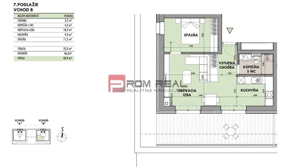 Predaj 2-izbový byt od 189 999 € v projekte Rezidencia Potôčik