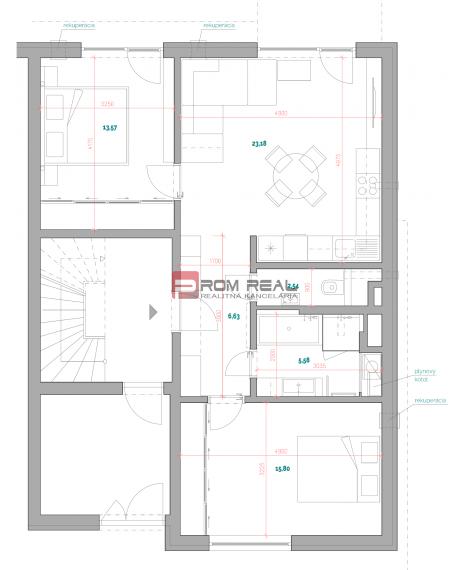 REZERVOVANÉ - Predaj dizajnového 3-izb.bytu s upravenou záhradou a 2 parkovacími miestami vo Hviezdoslavove