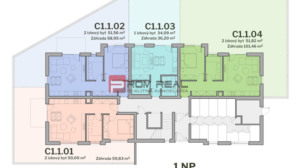 PREDAJ 2 izbový byt so záhradou v novostavbe Pezinok A0+