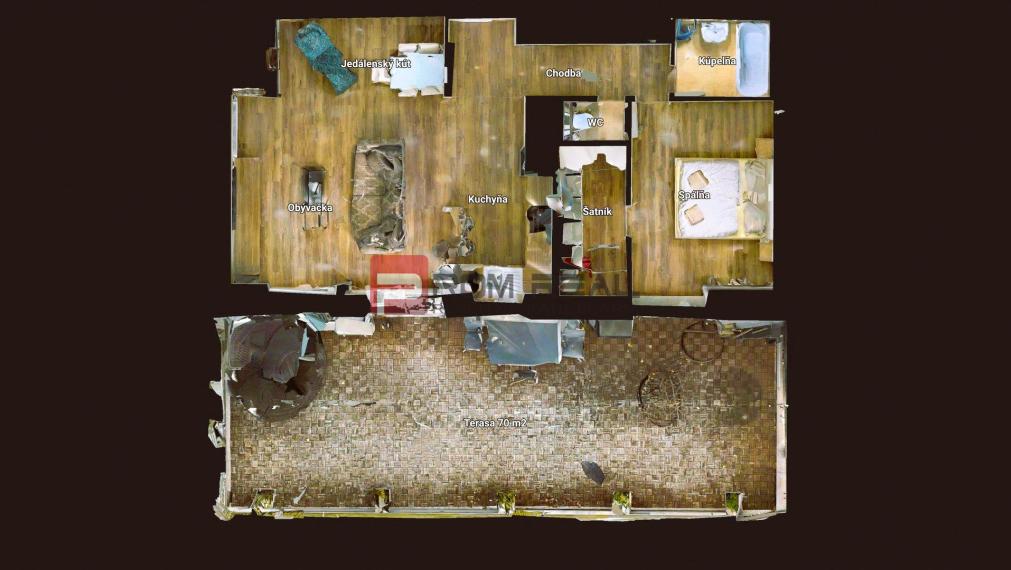 Veľkometrážny 2-izbový PENTHOUSE s PANORAMA výhľadom BA 🌇