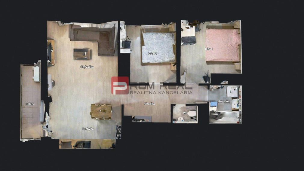 PRENÁJOM 3-izbový byt Ovocné sady BA Ružinov parking v cene