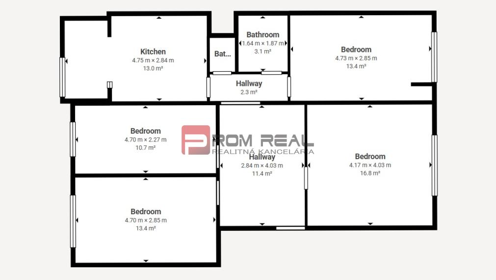 Na predaj 4 izbový byt 83m2 Petržalka vyhľadávaná lokalita