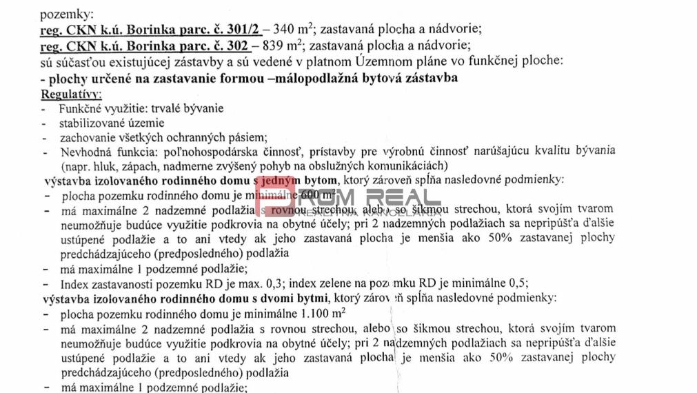 PREDAJ nádherný pozemok Borinka všetky siete + super výhľad