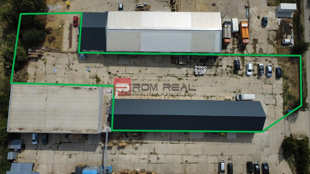 Nová hala 472 m² + dvor 1 812 m² – Budmerice
