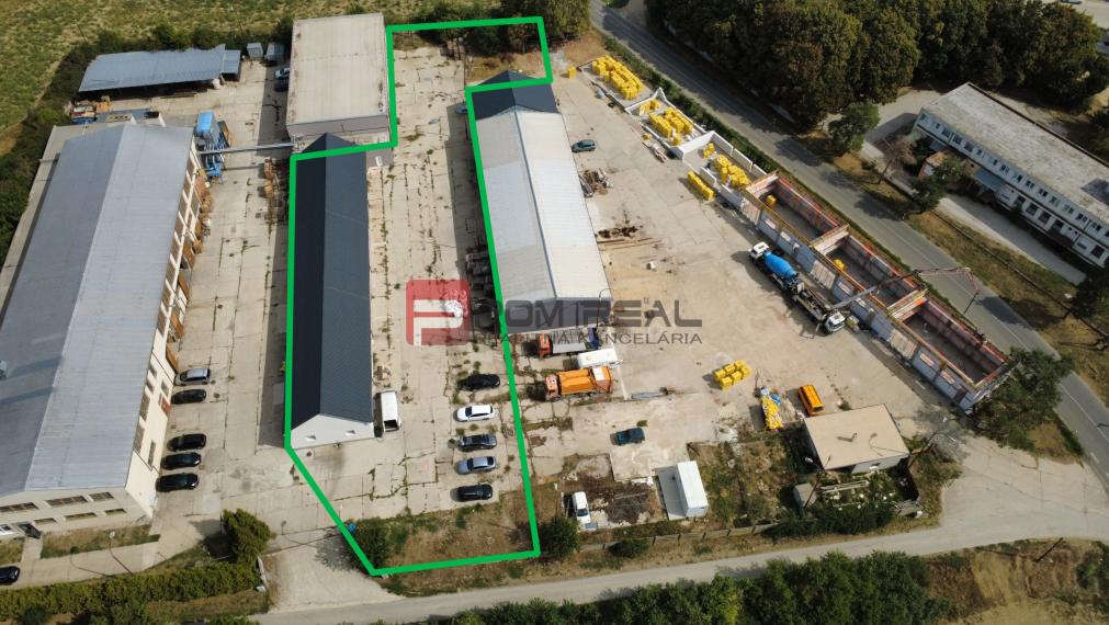 Nová hala 472 m² + dvor 1 812 m² – Budmerice