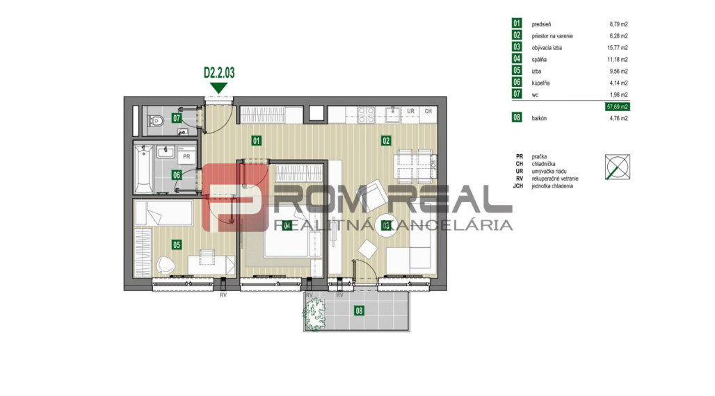 PREDAJ 3 izbového bytu s balkónom Prémiova novostavba Pezinok A0+