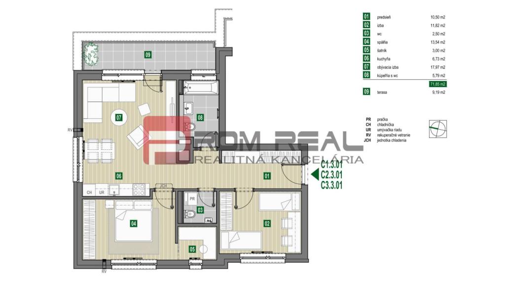 PREDAJ 3 izbového bytu v Prémiovej novostavbe Pezinok A0+