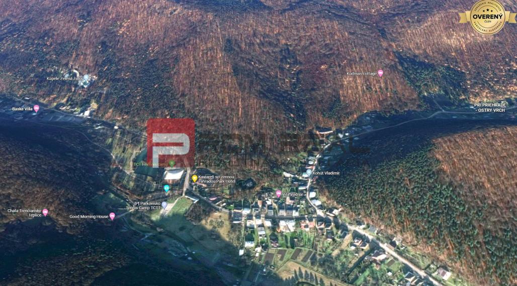 Na predaj veľký investičný pozemok 4229 m2 v Trenčianskych Tepliciach