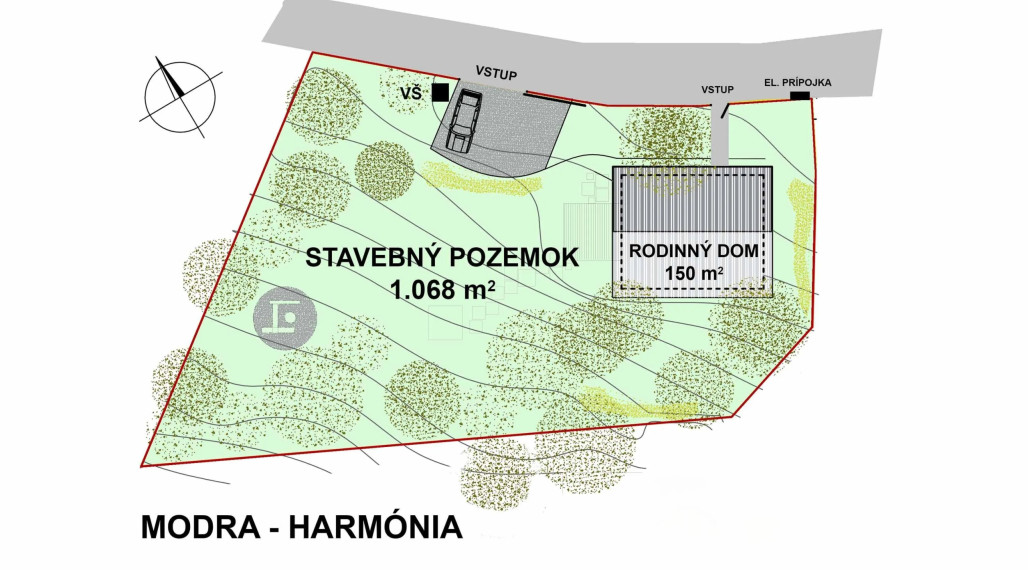 PREDAJ stavebných pozemkov MODRA Harmónia - 1068m2, 1656m2, 2725m2