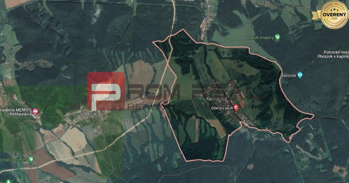 Predaj pozemky na investíciu obec Kamienka, okres Humenné 18 445m2
