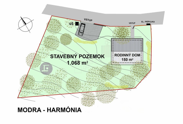 PREDAJ stavebných pozemkov MODRA Harmónia - 1068m2, 1656m2, 2725m2